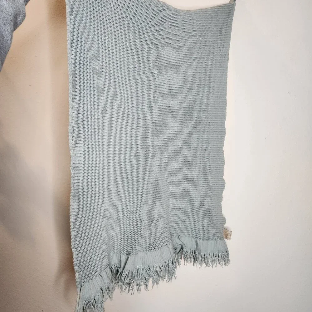 House No. 23 Blue Ella Waffle Towel